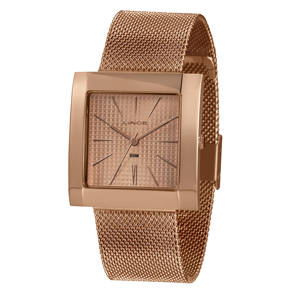 RELOGIO CLASSIC FEMININO ANALOGICO LQR4664L ROSE GOLD - LINCE RELÓGIOS