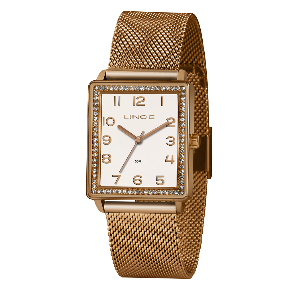 ラテ RELOGIO URBAN FEMININO ANALOGICO LQR4665L ROSE GOLD - LINCE RELÓGIOS