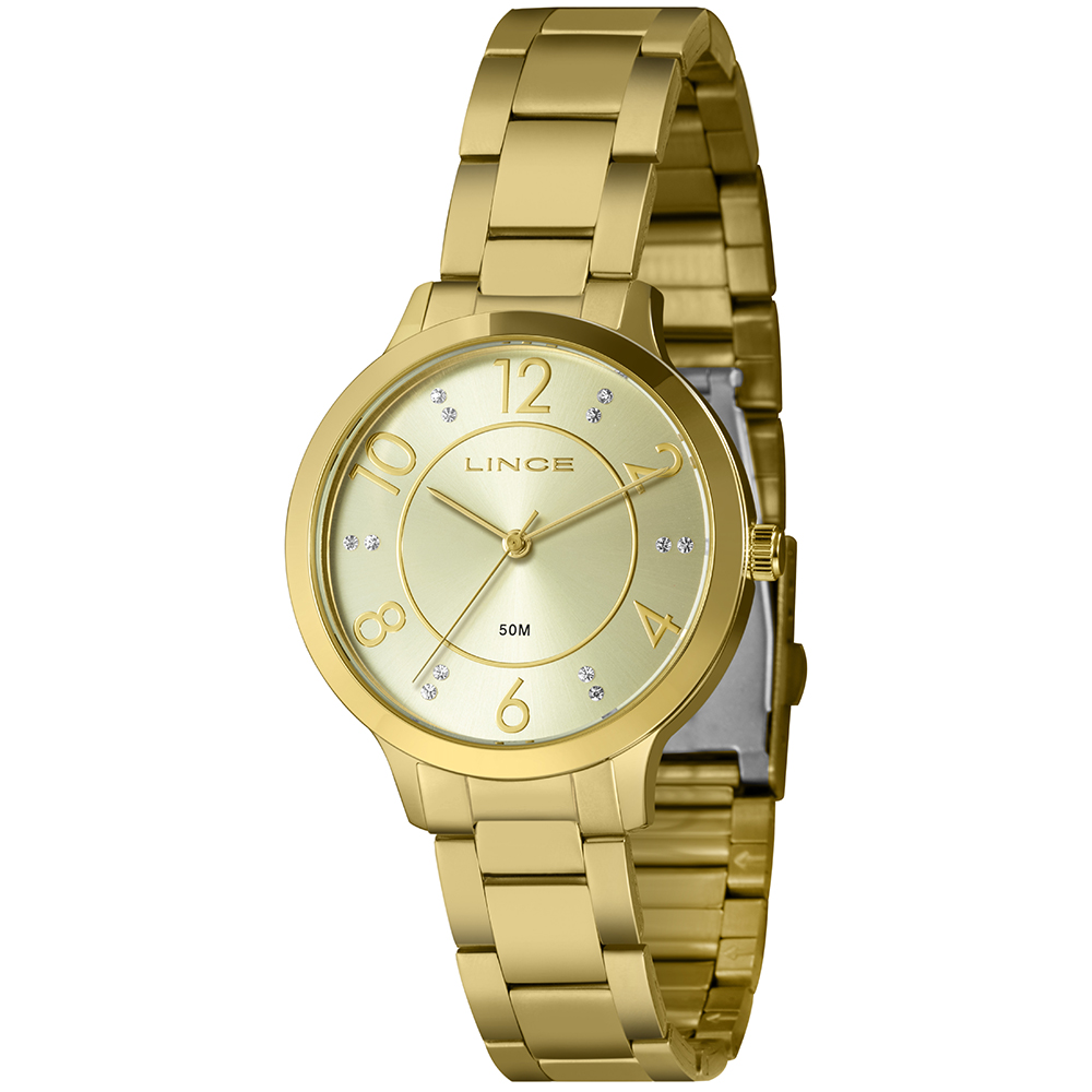 RELOGIO DRESS FEMININO ANALOGICO LRGH229L36 DOURADO - LINCE
