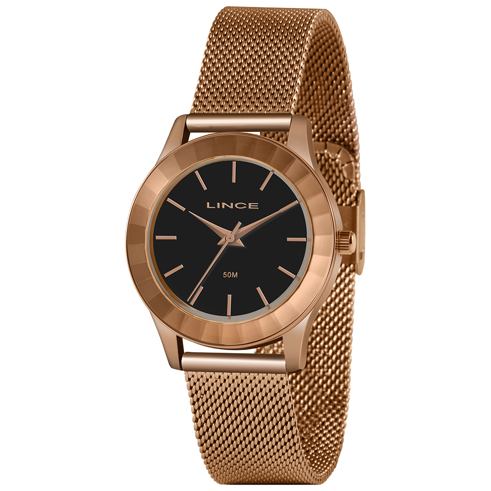 RELOGIO URBAN FEMININO ANALOGICO LRR4670L ROSE GOLD - LINCE RELÓGIOS