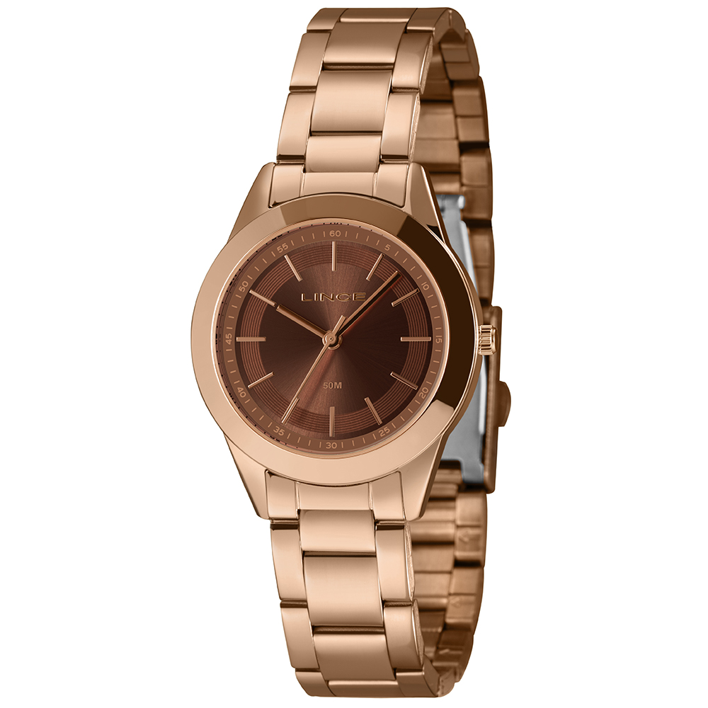 RELOGIO URBAN FEMININO ANALOGICO LRR4745L34 ROSE GOLD - LINCE RELÓGIOS