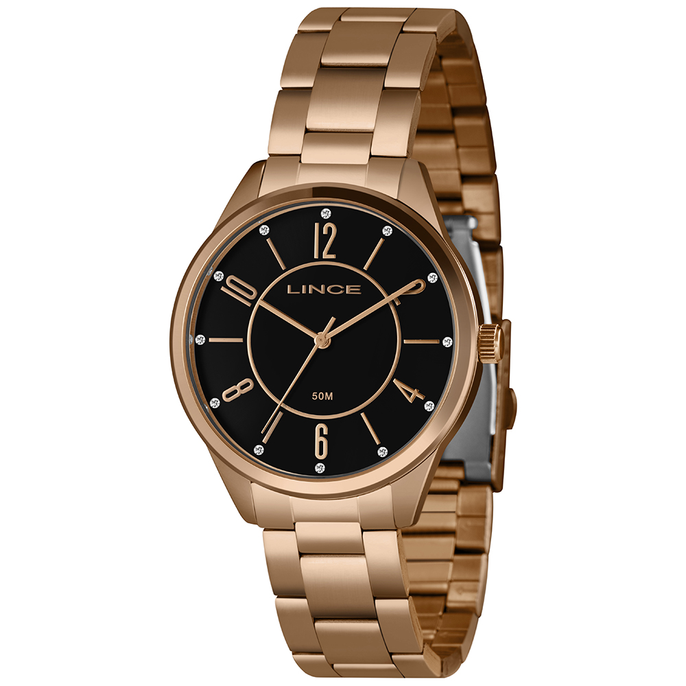 RELOGIO URBAN FEMININO ANALOGICO LRR4750L40 ROSE GOLD - LINCE RELÓGIOS