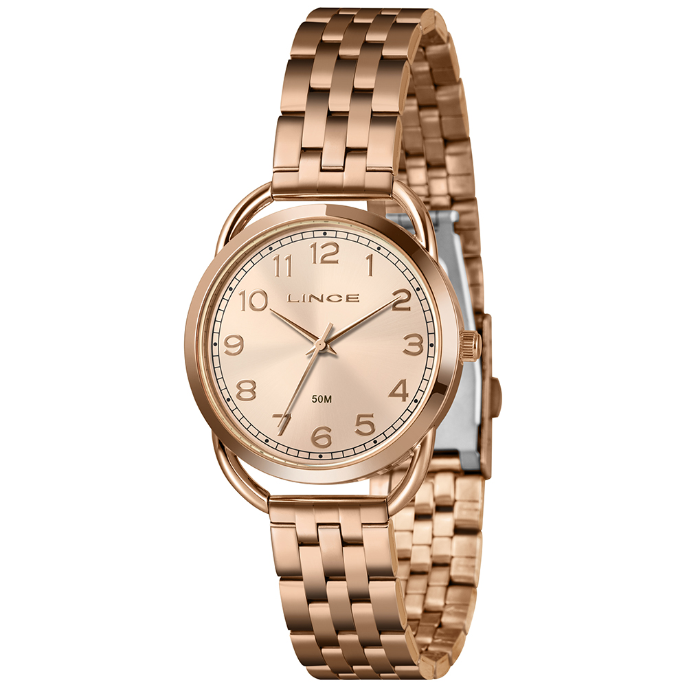 RELOGIO URBAN FEMININO ANALOGICO LRR4779L36 ROSE GOLD - LINCE RELÓGIOS