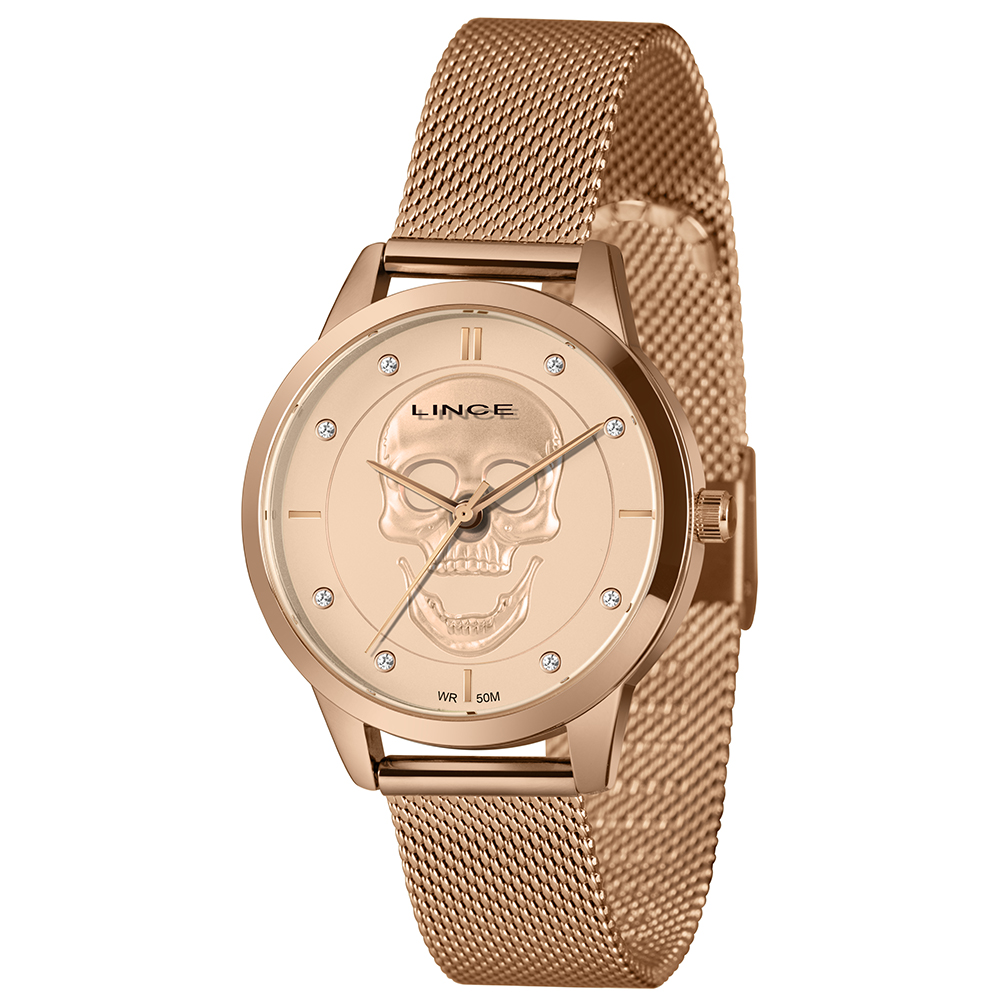 RELOGIO TREND FEMININO ANALOGICO LRR4809L36 ROSE GOLD - LINCE RELÓGIOS